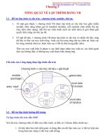 Chương 3: Tổng quát về lập trình bằng VB pdf