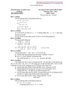 Đề thi tuyển sinh lớp 10 THPT năm 2011-2012 môn Toán TpHCM pdf