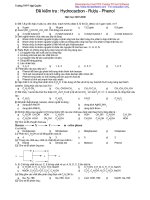 Đề kiểm tra: Hydrocacbon-Rượu-Phenol trường THPT Ngô Quyền potx
