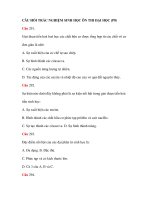 CÂU HỎI TRẮC NGHIỆM SINH HỌC ÔN THI ĐẠI HỌC (P8) ppt