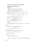 PHẦN IV : ỨNG DỤNG CỦA BẤT ĐẲNG THỨC docx