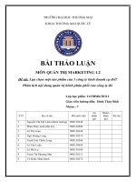 quản trị kênh phân phối trên tình hình thực tế của một công ty tại việt nam - công ty urc việt nam