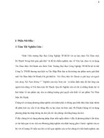 Nghiên cứu sự hài lòng của khách hàng đối với sản phâm tra dr thanh