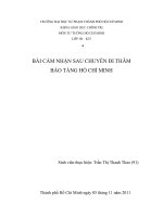 Bài cảm nhận sau chuyến đi thăm bảo tàng Hồ Chí Minh ppt