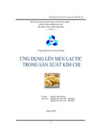 Ứng dụng lên men lactic trong sản xuất kim chi