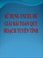 Bài giảng điện tử môn tin học: Quan hệ tuyến tính doc