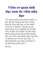 Viêm cơ quan sinh dục nam do viêm niệu đạo docx