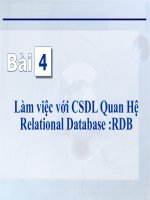 Bài giảng điện tử môn tin học: Làm việc với CSDL Quan Hệ pptx