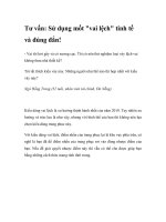 Tư vấn: Sử dụng mốt 