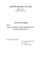 khía cạnh pháp lý trong hợp đồng mua bán hàng hóa quốc tế