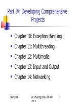 Bài giảng điện tử môn tin học: Developing Comprehensive Projects pps