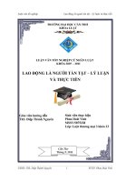 khóa luận tốt nghiệp lao động là người tàn tật lý luận và thực tiễn