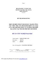 MỘT số BIỆN PHÁP NHẰM đẩy MẠNH CÔNG tác TIÊU THỤ sản PHẨM đổ hộp các LOẠI của CHI NHÁNH CÔNG TY cổ PHẦN đồ hộp hạ LONG tại THÀNH PHỐ hồ CHÍ MINH