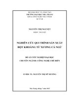 Nghiên cứu quy trình sản xuất bột khoáng từ xương cá ngừ