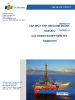 cập nhật tình hình kinh doanh năm 2012 các doanh nghiệp niêm yết ngành khí ngày cập nhật 27 tháng 3 năm 2012 ngành khí công ty cổ phần chứng khoán fpt