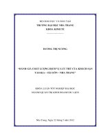 Đánh giá chất lượng dịch vụ lưu trú của khách sạn yasaka –sài gòn –nha trang