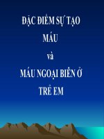 đặc điểm sự tạo máu và máu ngoại biên ở trẻ em