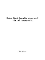 Hướng dẫn sử dụng phần mềm quản lý sản xuất chương trình