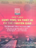 Giới thiệu công nghệ và thiết bị có thể chuyển giao Thái Nguyên