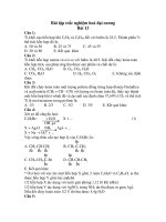 Bài tập trắc nghiệm hoá đại cương Bài 13 pps
