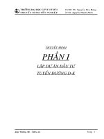 ĐỒ ÁN TỐT NGHIỆP XÂY DỰNG CẦU ĐƯỜNG THIẾT KẾ TUYẾN ĐƯỜNG DK NGUYỄN THANH NHÂN K44