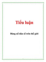 Bùng nổ dân số trên thế giới