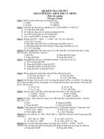 ĐỀ KIỂM TRA CHƯƠNG KIM LOẠI KIỀM , KIỀM THỔ VÀ NHÔM docx