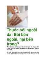 Thuốc bôi ngoài da: Bôi bên ngoài, hại bên trong? pps
