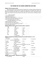 Ôn thi tiếng anh học kỳ 2 theo dạng mới potx