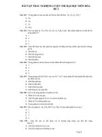 BÀI TẬP TRẮC NGHIỆM LUYỆN THI ĐẠI HỌC MÔN HÓA docx