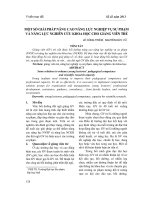 một số giải pháp nâng cao nghiệp vụ sư pham và nâng cao nâng lực nghiên cứu khoa học