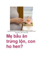 Mẹ bầu ăn trứng lộn, con ho hen? pot