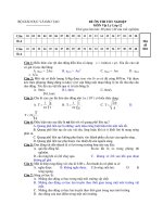 ĐỀ ÔN THI TỐT NGHIỆP MÔN Vật Lý Lớp 12 pps