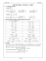 Nhắc lại giới hạn - Đạo hàm - Vi phân (Trần Sĩ Tùng) - 1 docx