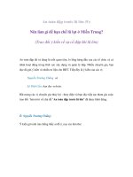 An toàn đập trước lũ lớn (9): Nên làm gì để hạn chế lũ lụt ở Miền Trung? ppsx