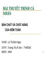 Bài thuyết trình: Bản chất và chức năng của kiểm toán potx