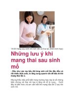 Những lưu ý khi mang thai sau sinh mổ pptx