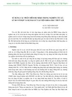 Sử dụng các phần mềm họ Mike trong nghiên cứu lũ, lũ do vỡ đập và dự báo lũ tại Viện khoa học thuỷ lợi pdf