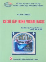 Giáo trình cơ sở lập trình Visual Basic part 1 docx
