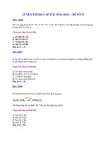 LUYỆN THI ĐH CẤP TỐC HÓA HỌC – ĐỀ SỐ 33 ppsx