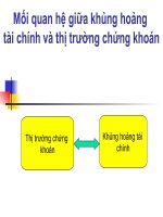 Bài giảng: Mối quan hệ giữa khủng hoảng tài chính và thị trường chứng khoán ppt