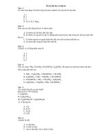 Ôn thi đại học có đáp án ppt