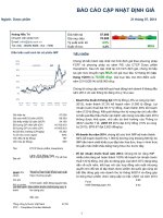 báo cáo cập nhật định giá ngành dược phẩm 21 tháng 07 năm 2014 công ty cổ phần dược phẩm imexpharm