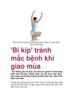 ''''Bí kíp'''' tránh mắc bệnh khi giao mùa pdf