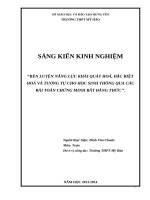 skkn rèn luyện năng lực khái quát hóa, đặc biệt hóa và tương tự cho học sinh thông qua các bài toán chứng minh bất đẳng thức