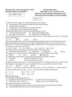 ĐỀ THI HỌC KÌ II MÔN THI: VẬT LÍ 12 NÂNG CAO potx