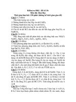 Kiểm tra HKI - Đề số 10: Môn thi: Hoá Học ppsx