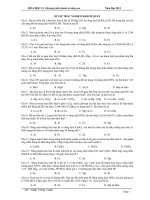 BÀI TẬP TRẮC NGHIỆM KHÁCH QUAN Năm Học 2011 ppt