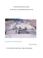 SỬ DỤNG BÊ TÔNG ĐẦM LĂN (RCC) ĐỂ XÂY DỰNG CÁC ĐẬP BÊ TÔNG MỚI Ở VIỆT NAM pot
