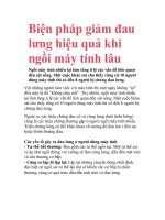 Biện pháp giảm đau lưng hiệu quả khi ngồi máy tính lâu pot